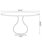 5-pieces Walnut-colored Aquarius Base Dining Table With Curved Backrest Dining Chairs - image 19