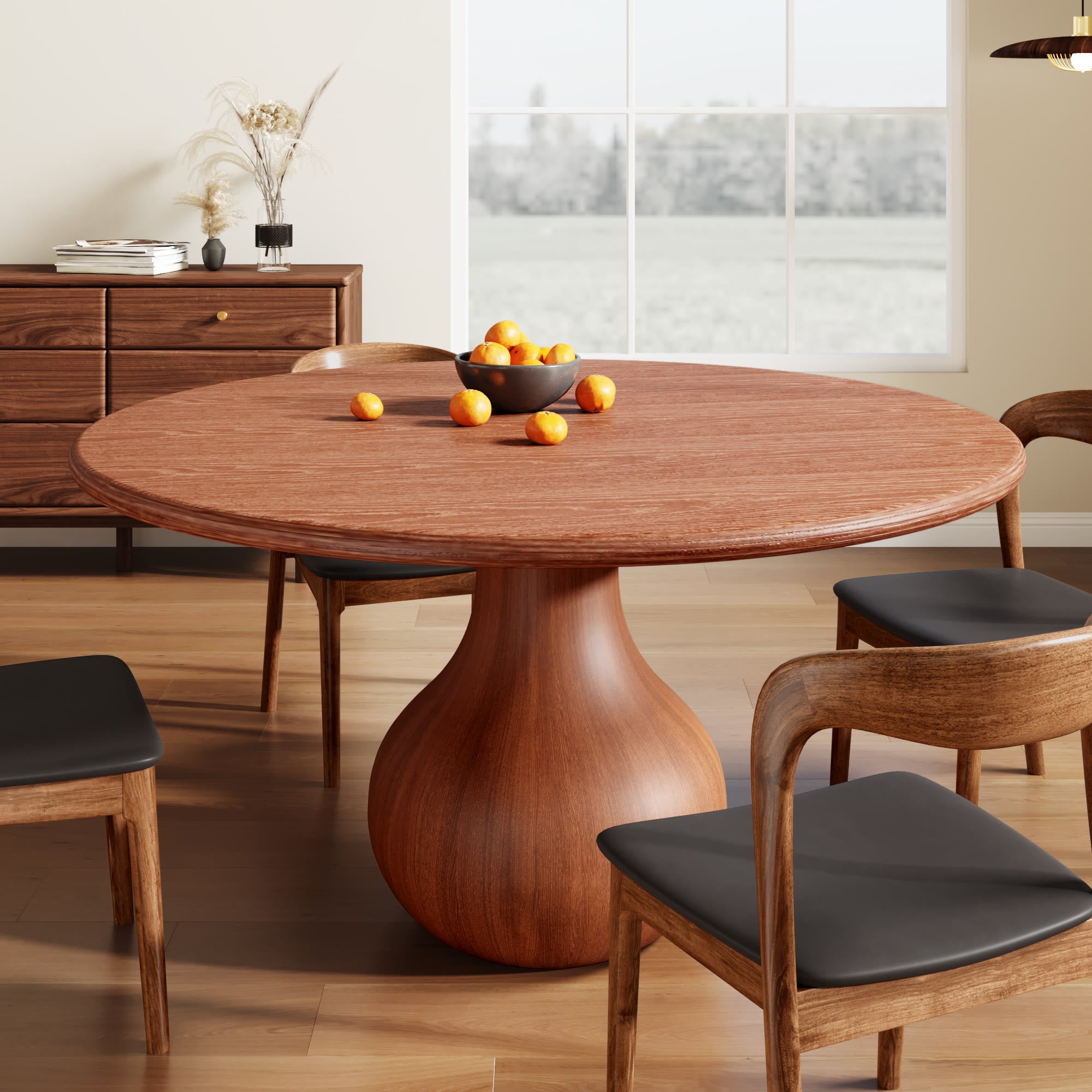 7 Pieces Aquarius Base Dining Table With Armless Cushioned Dining Chairs - image 4