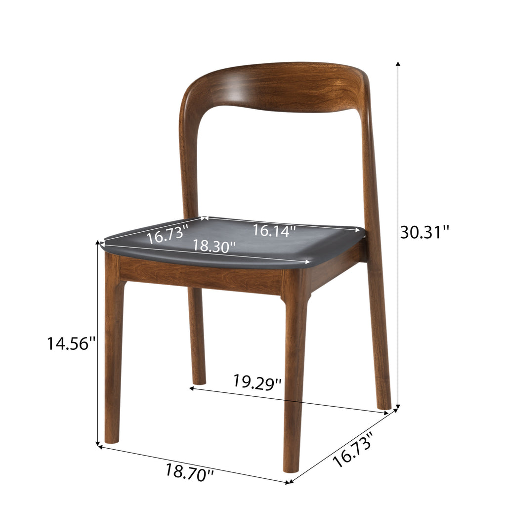 5-pieces Grey Vase-shaped Base Dining Table With Armless Wood Dining Chairs