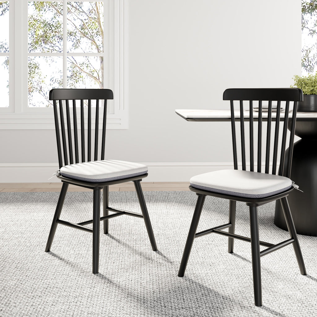 2x/4x/6x Modern Black Wood Dining Room Chairs