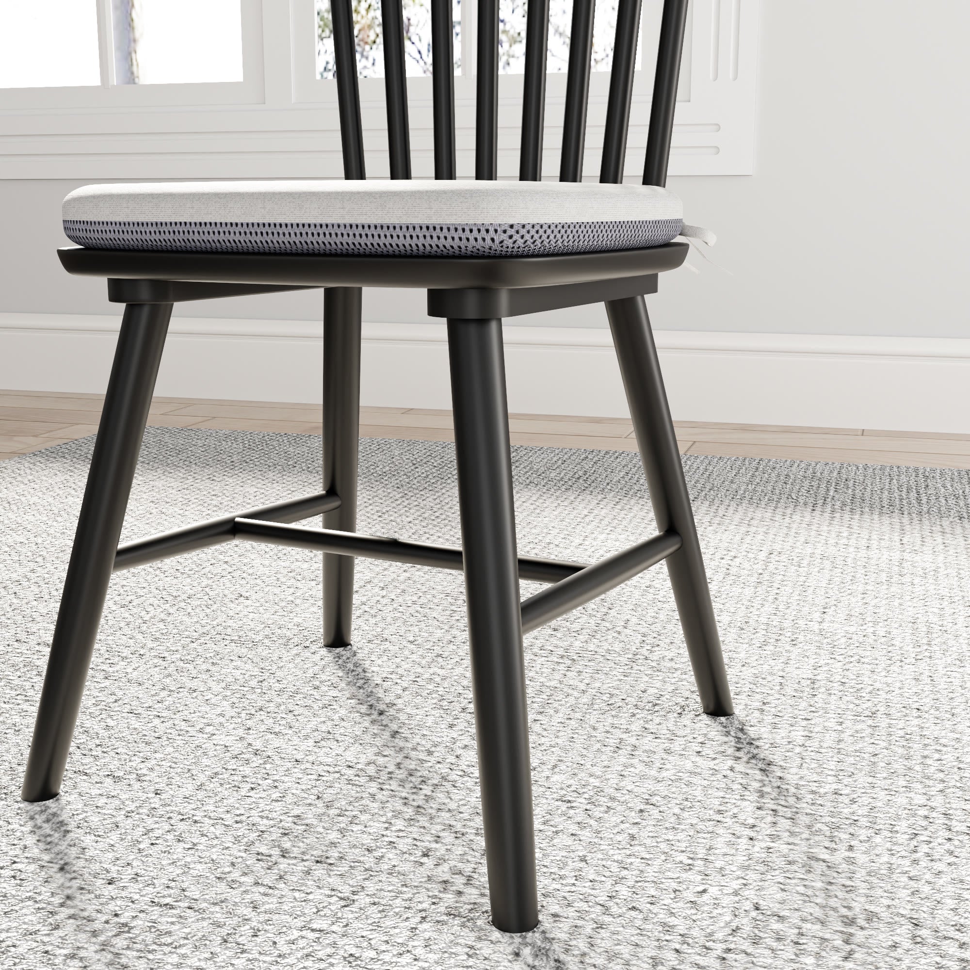 2x/4x/6x Modern Black Wood Dining Room Chairs