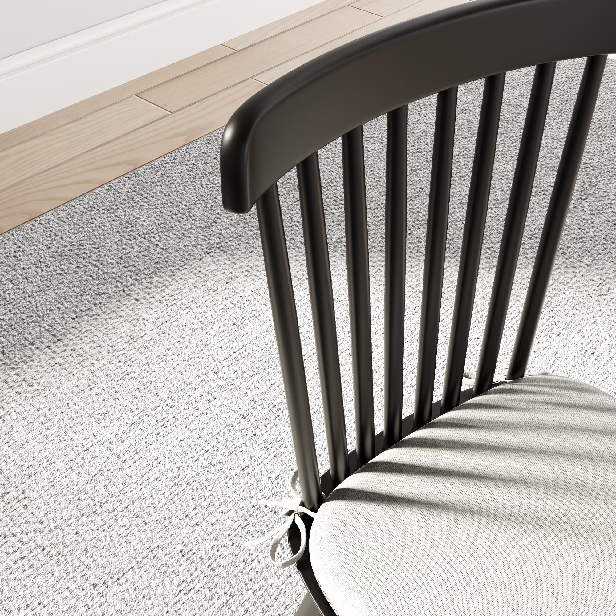 2x/4x/6x Modern Black Wood Dining Room Chairs