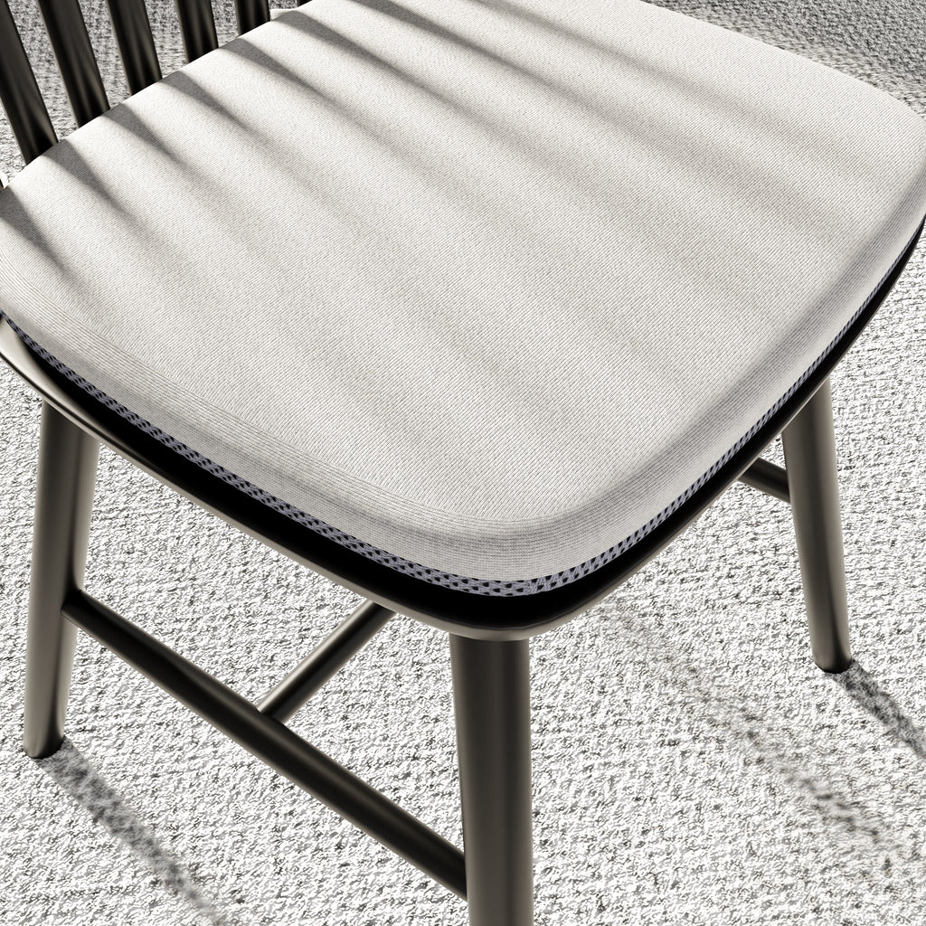 2x/4x/6x Modern Black Wood Dining Room Chairs