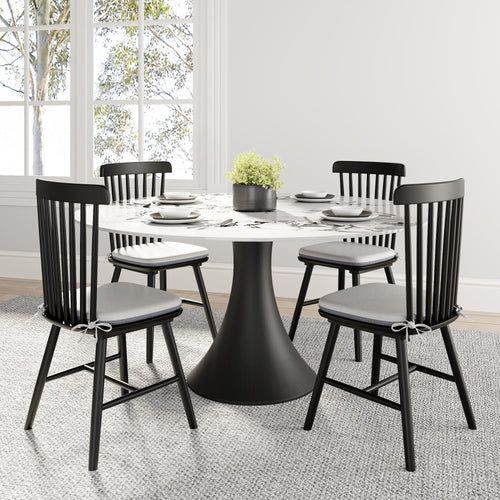 2x/4x/6x Modern Black Wood Dining Room Chairs