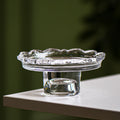 Lace-Edge Glass Pedestal Tray Ornament - Clear - image 4