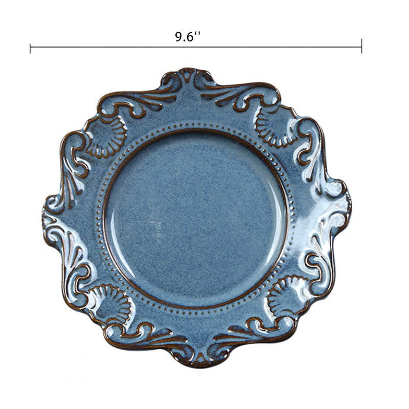 Vintage Embossed Ceramic Plate Home Ornament  - image 5