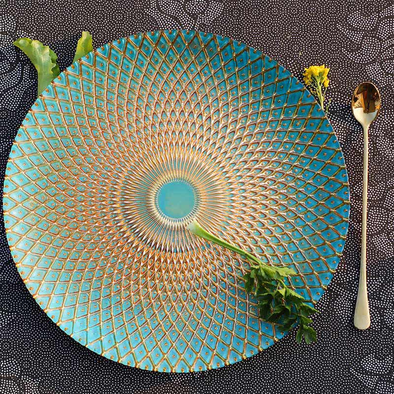 Light Luxury Decorative Glass Plate - Green - image 5