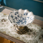Light Luxury Vintage Floral Ceramic Tray Ornament - image 3