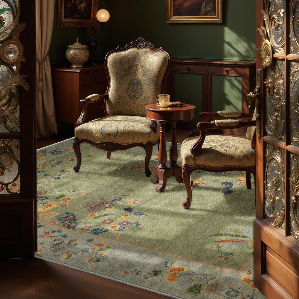 Non-slip Refresh Floral Indoor Outdoor Area Rug - image 2