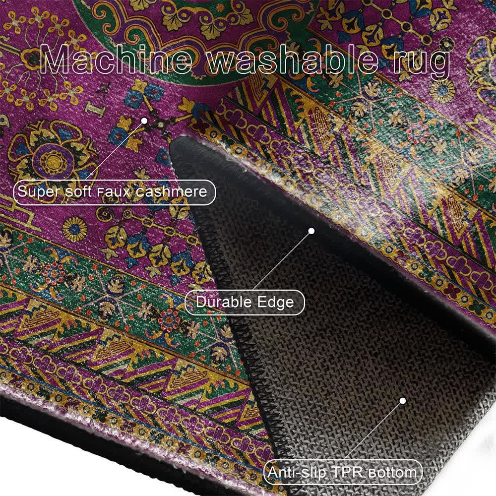 Retro Geometric Anti-slip Area Rug - image 5