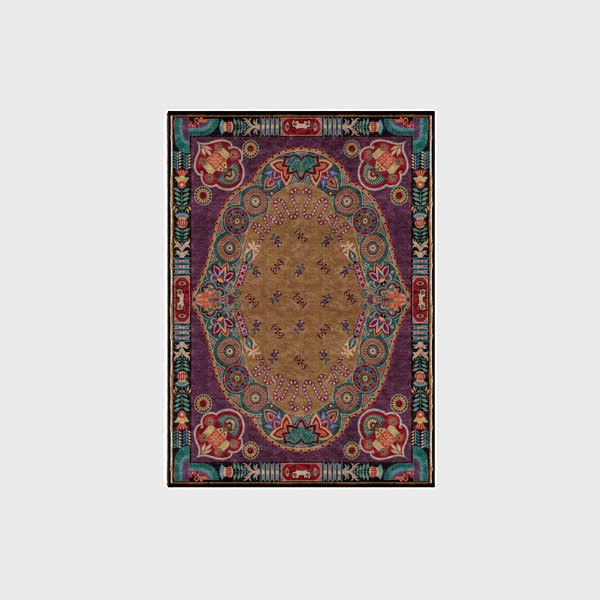 Vintage Ethnic Indoor Outdoor Area Rug - image 3