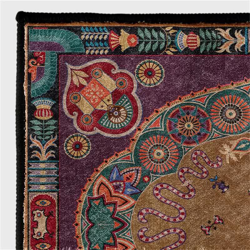 Vintage Ethnic Indoor Outdoor Area Rug - image 4