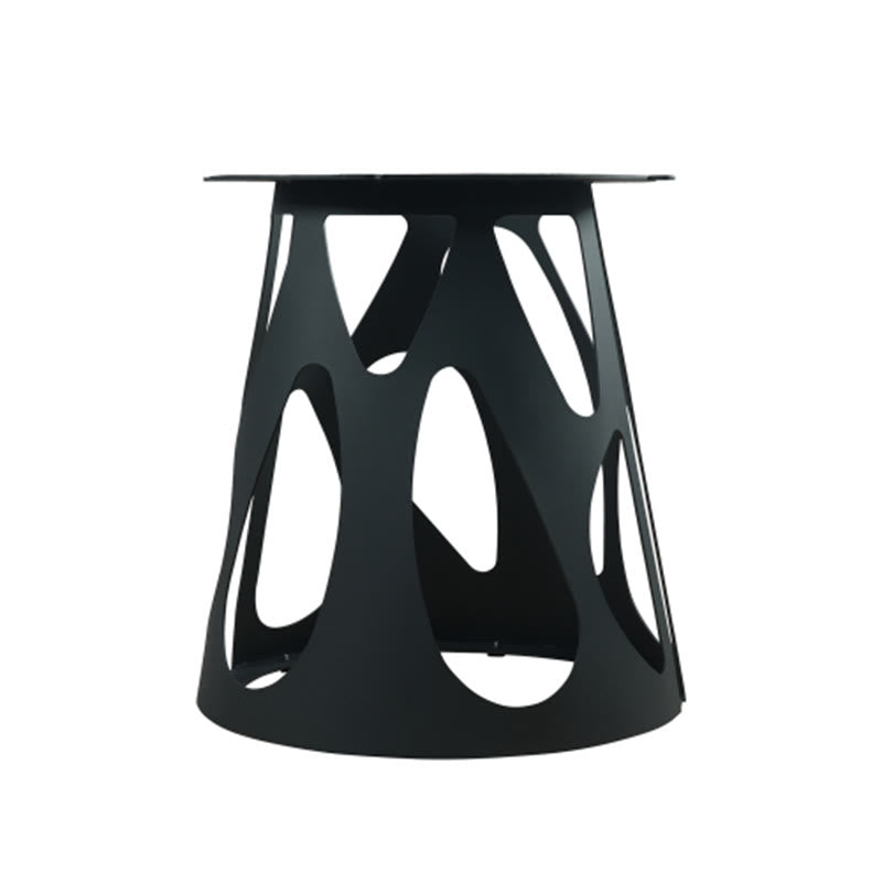 Round Dining Table With Black Hollow Metal Base  - image 8