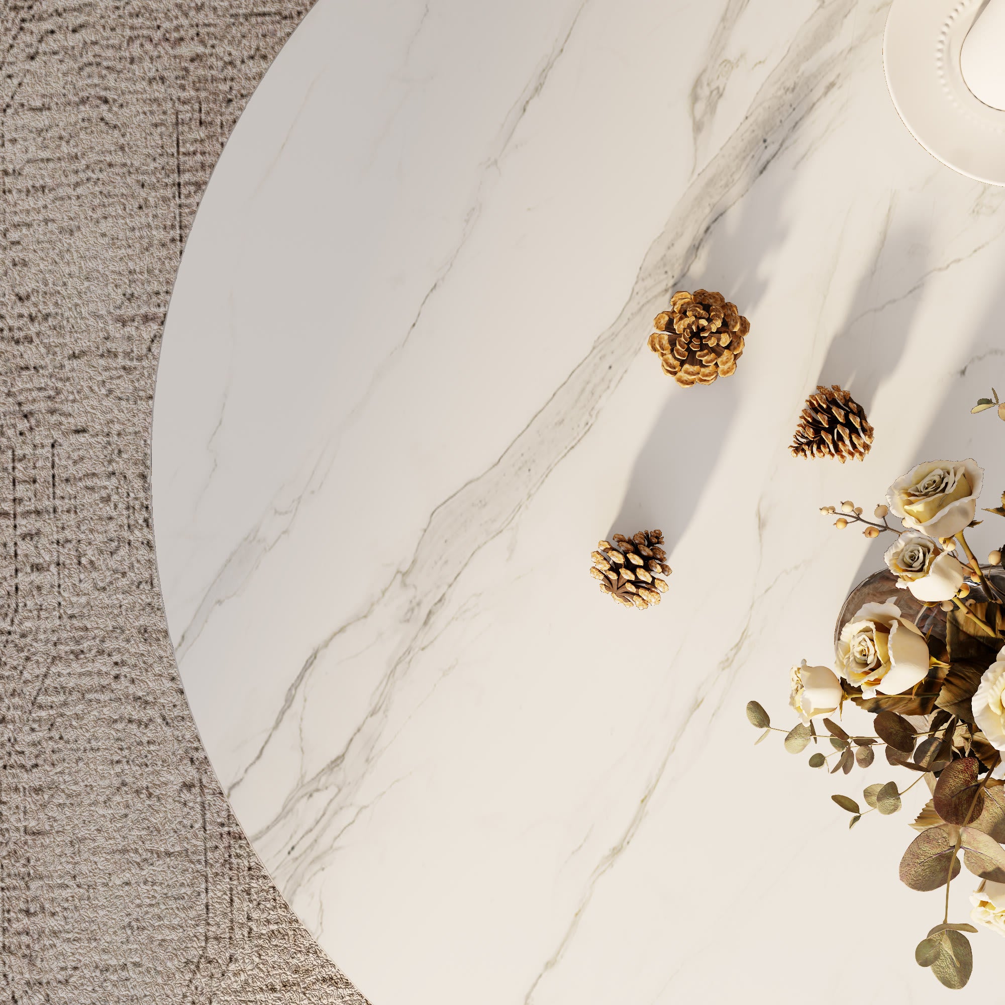 Mid-century Round Solid Wood Pedestal Coffee Table