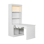 Modern Office Desk With Tall Open Shelves - image 1