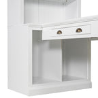 Modern Office Desk With Tall Open Shelves - image 10