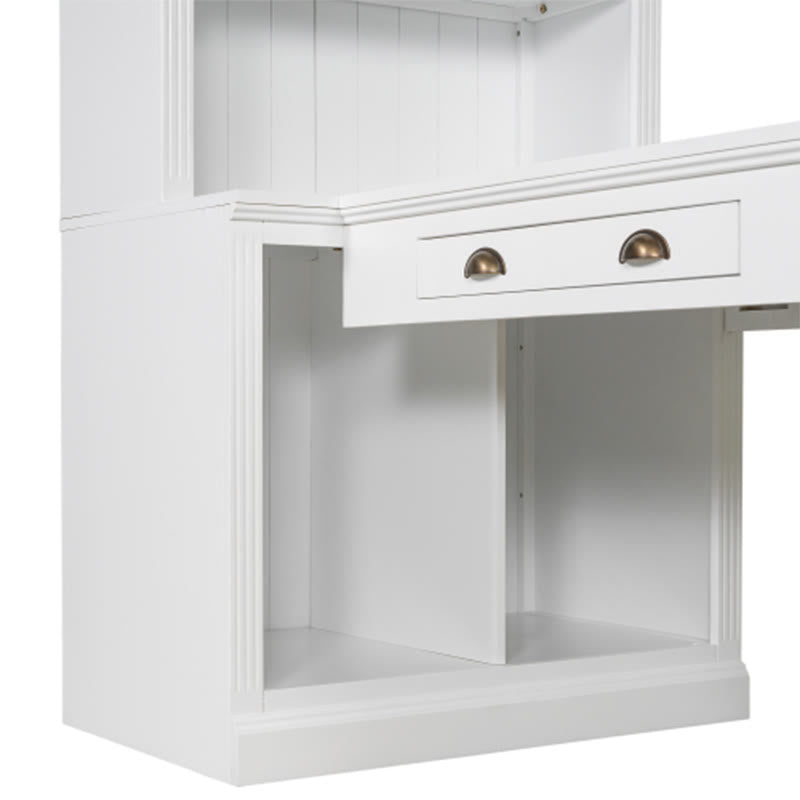 Modern Office Desk With Tall Open Shelves - image 10