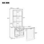 Modern Office Desk With Tall Open Shelves - image 12