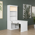 Modern Office Desk With Tall Open Shelves - 35.80"L x 62.20"W x 83.40"H - image 0