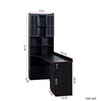 L-shaped Corner Computer Desk With Glass-door Storage Cabinet - image 14