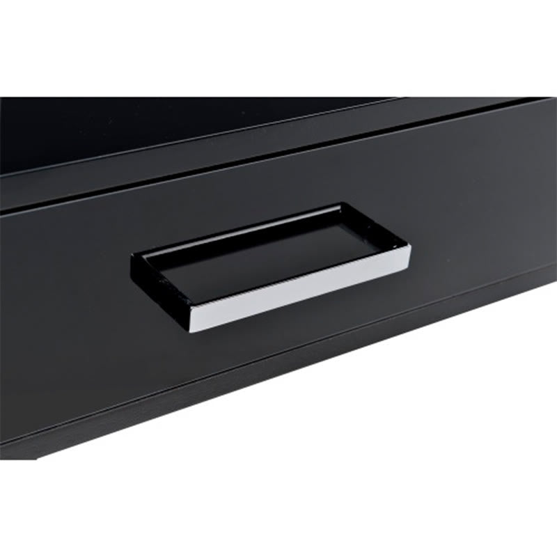 Black High Gloss And Chrome Finish Writing Desk  - image 6
