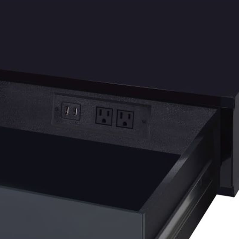 Black High Gloss And Chrome Finish Writing Desk  - image 5