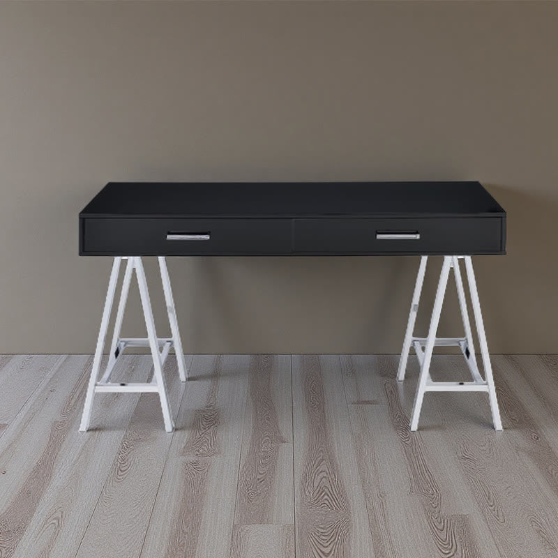 Black High Gloss And Chrome Finish Writing Desk  - image 3