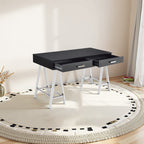 Black High Gloss And Chrome Finish Writing Desk  - image 2
