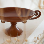 Retro Creative Round Solid Wood Tray Ornament - image 12