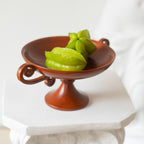Retro Creative Round Solid Wood Tray Ornament - image 3