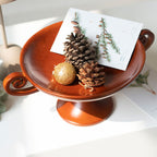 Retro Creative Round Solid Wood Tray Ornament - image 4
