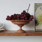 Vintage Handmade Wooden Pedestal Storage Tray - image 6