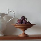 Vintage Handmade Wooden Pedestal Storage Tray - image 8
