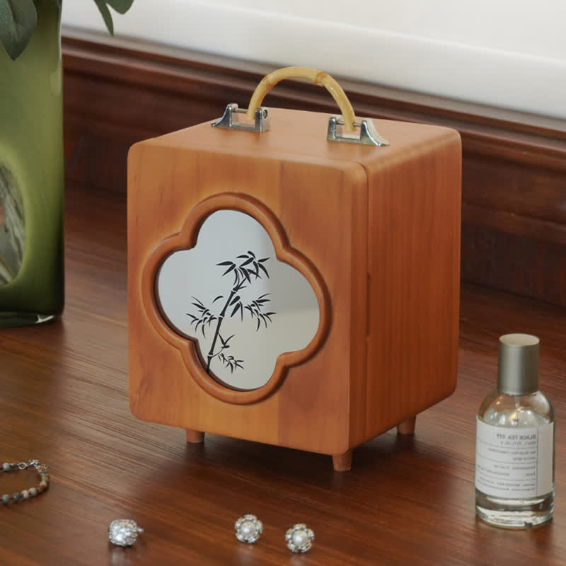 Bamboo Wooden Jewelry Box Ornament