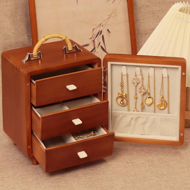 Bamboo Wooden Jewelry Box Ornament - image 3