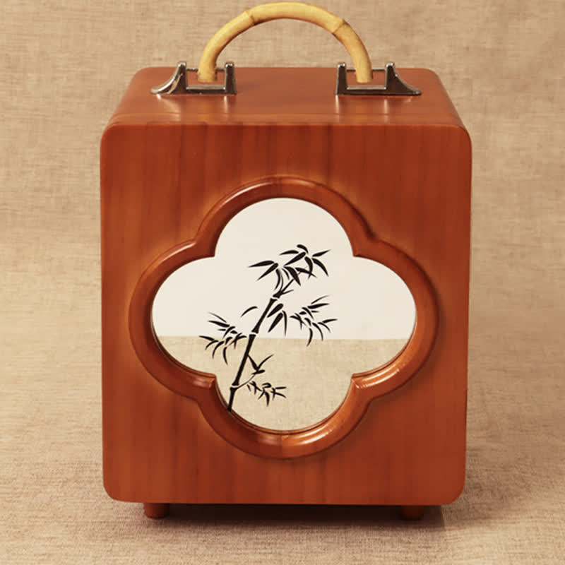 Bamboo Wooden Jewelry Box Ornament - image 4