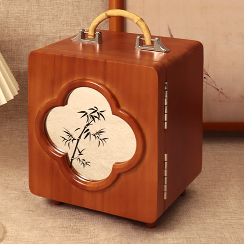 Bamboo Wooden Jewelry Box Ornament - image 5