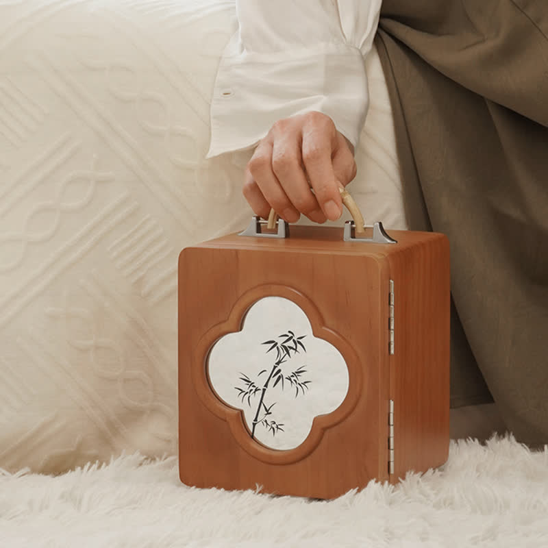 Bamboo Wooden Jewelry Box Ornament - image 9