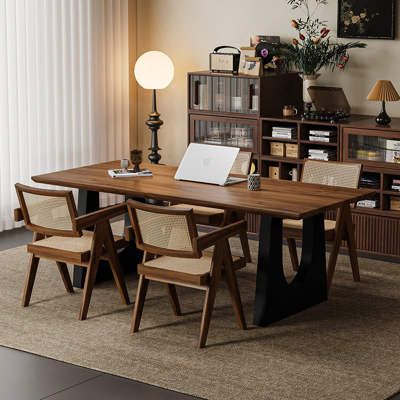 Wooden Office Desk With U-shaped Base - image 5