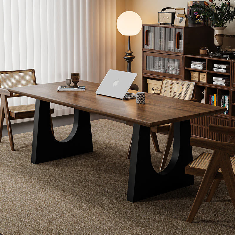 Wooden Office Desk With U-shaped Base - image 4