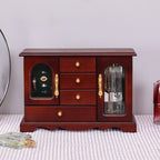 Vintage Wooden Multi-layer Jewelry Box Ornament - Brown - image 2