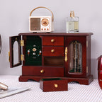 Vintage Wooden Multi-layer Jewelry Box Ornament - image 0