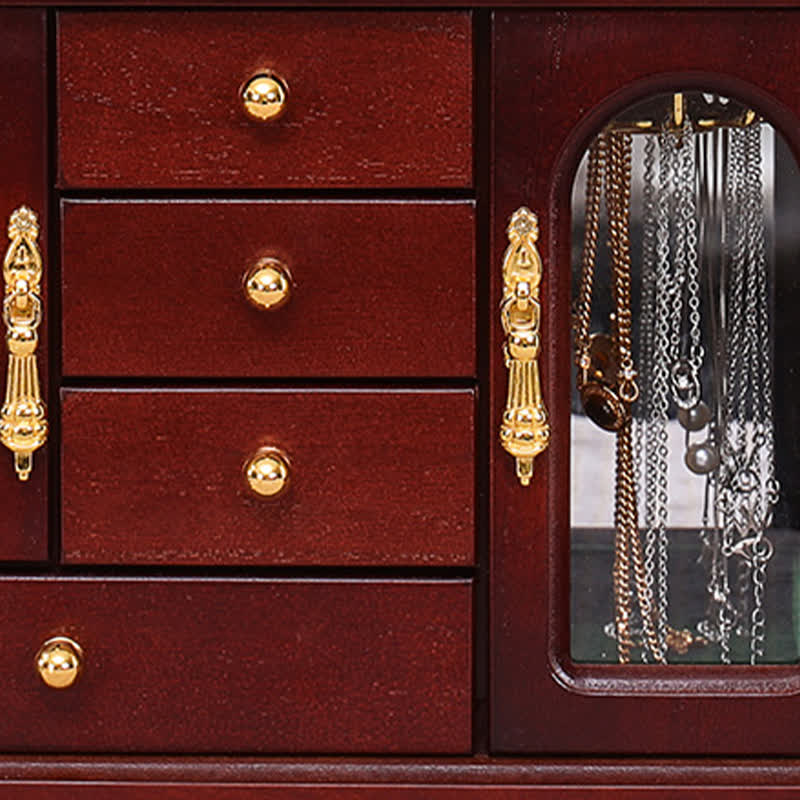 Vintage Wooden Multi-layer Jewelry Box Ornament - image 15