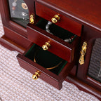 Vintage Wooden Multi-layer Jewelry Box Ornament - image 16