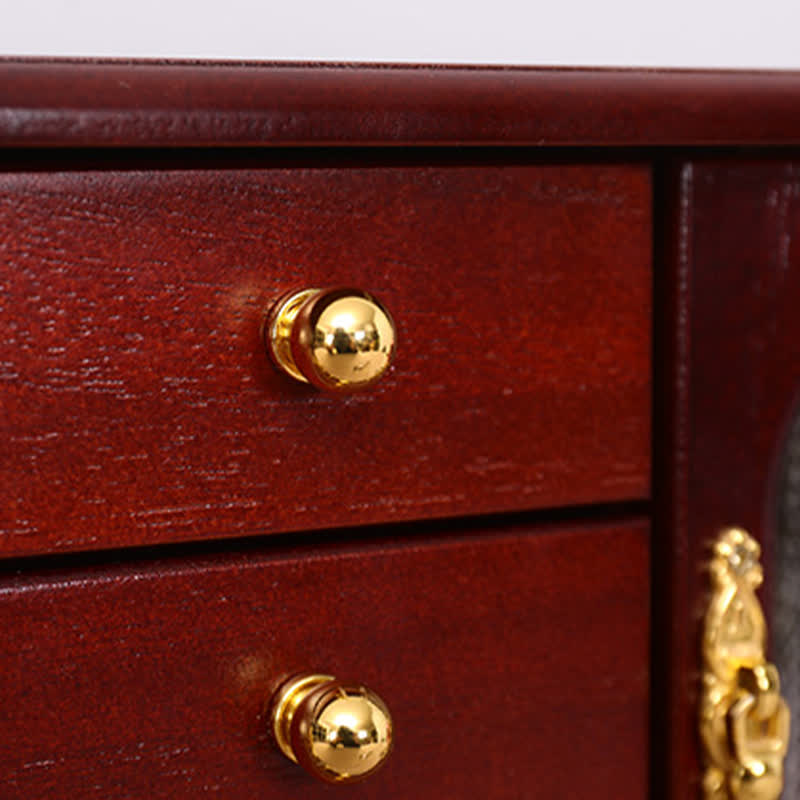 Vintage Wooden Multi-layer Jewelry Box Ornament - image 13