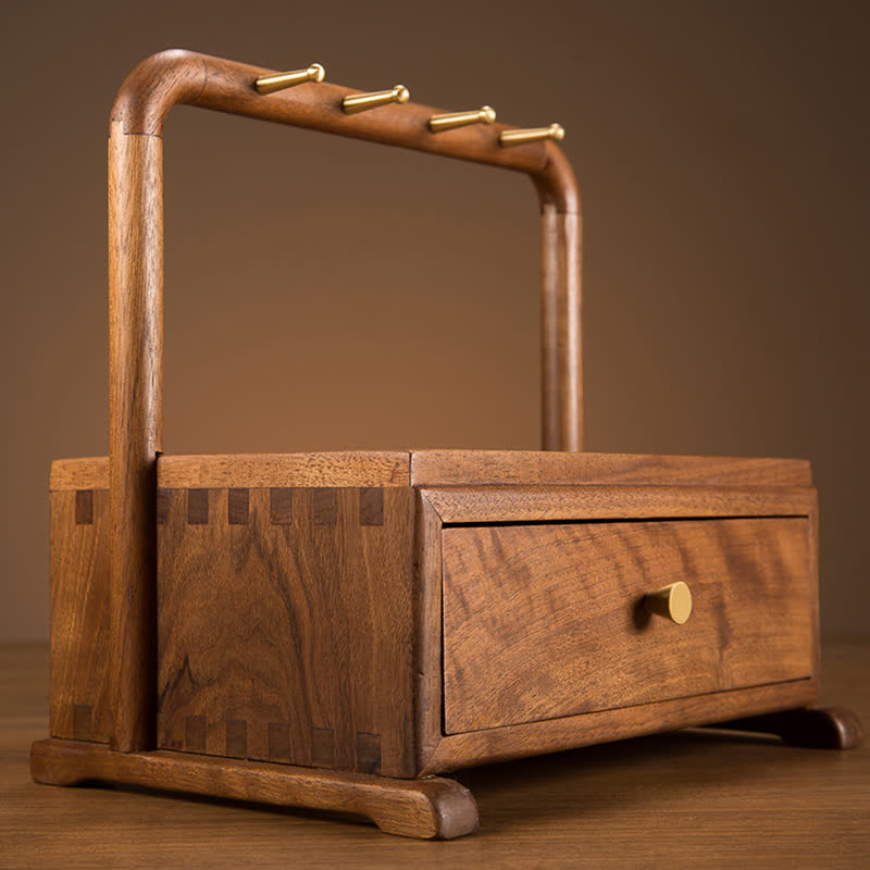 Wooden Drawer Storage Box Ornament - Brown - image 6
