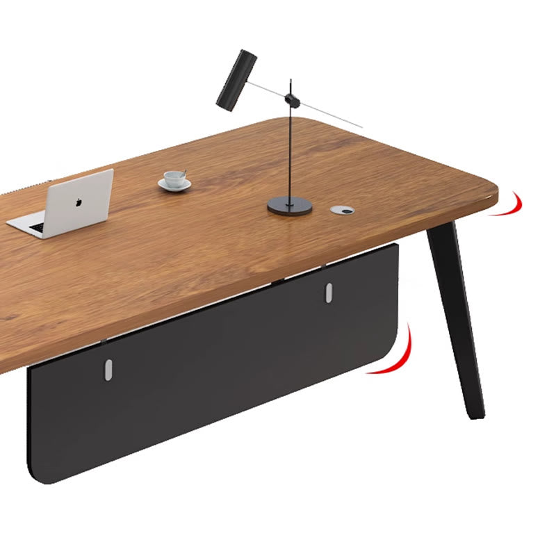 Walnut Modern Desk With Storage Cabinet - image 7