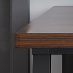 Walnut-colored Office Desk With Movable File Cabinet - image 8