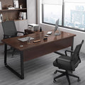 Walnut-colored Office Desk With Movable File Cabinet - 62.99"L x 23.62"W x 29.53"H - image 0