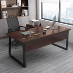 Walnut-colored Office Desk With Movable File Cabinet - image 2